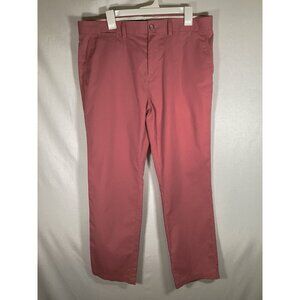 TAILOR BYRD Chino Pants 36/30 Classic Preppy Salmon Coral Straight‎ Leg Summer